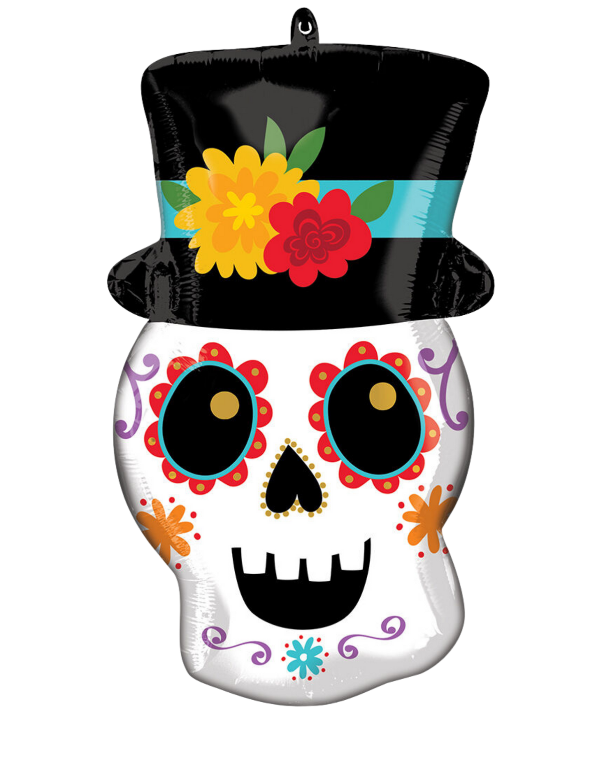 22" Day Of The Dead Skull & Top Hat