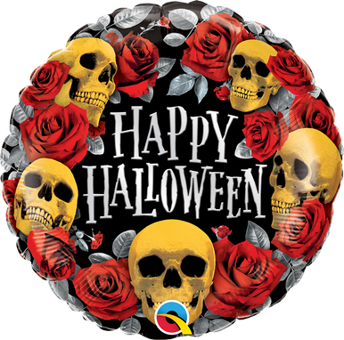 18" Halloween Golden Skulls