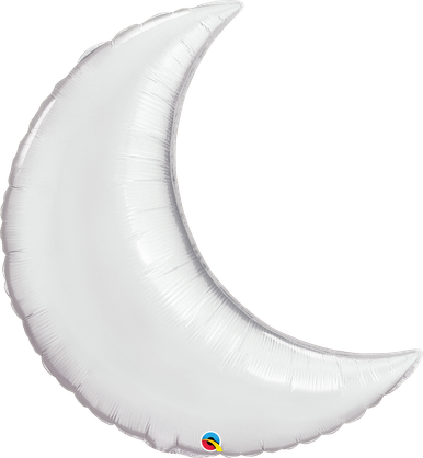 35" Crescent Moon Silver