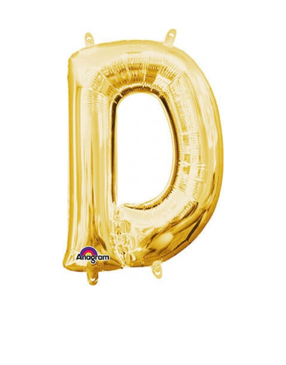 16" Anagram Gold Letter Foil Balloons - AIR FILL