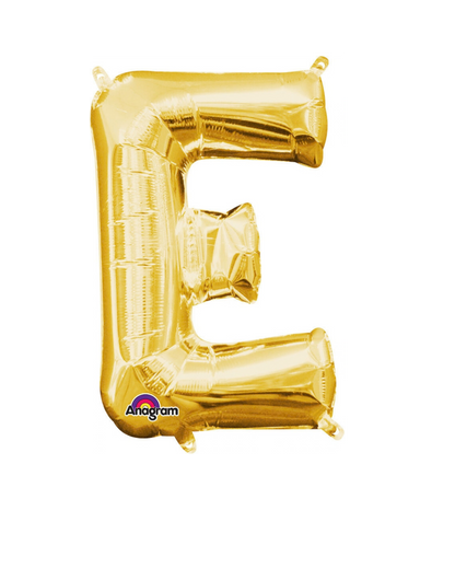 16" Anagram Gold Letter Foil Balloons - AIR FILL