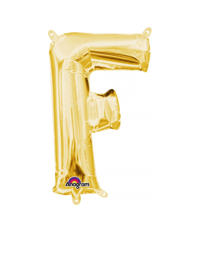 16" Anagram Gold Letter Foil Balloons - AIR FILL