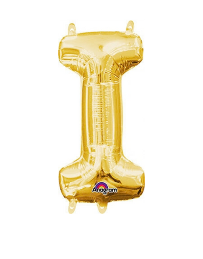 16" Anagram Gold Letter Foil Balloons - AIR FILL