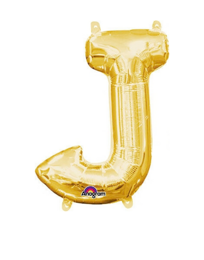 16" Anagram Gold Letter Foil Balloons - AIR FILL