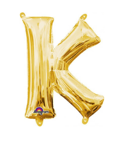 16" Anagram Gold Letter Foil Balloons - AIR FILL