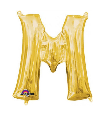 16" Anagram Gold Letter Foil Balloons - AIR FILL