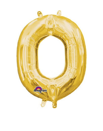 16" Anagram Gold Letter Foil Balloons - AIR FILL