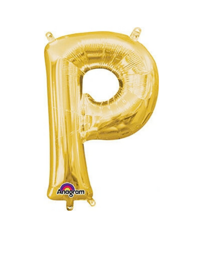 16" Anagram Gold Letter Foil Balloons - AIR FILL