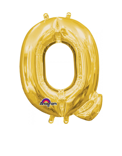 16" Anagram Gold Letter Foil Balloons - AIR FILL
