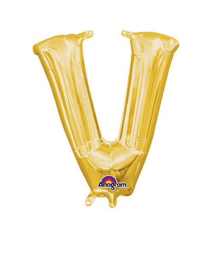 16" Anagram Gold Letter Foil Balloons - AIR FILL