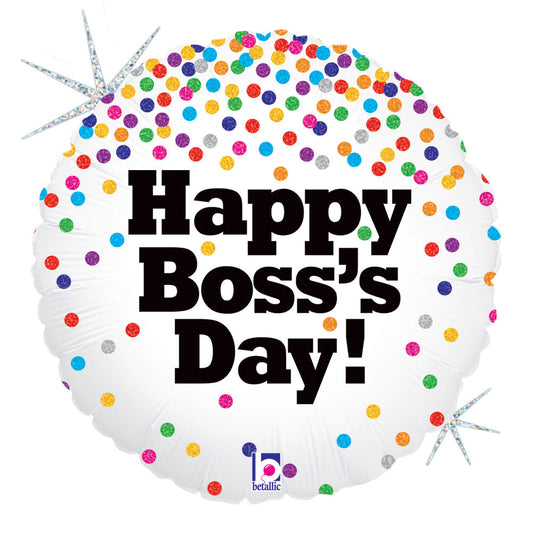 18" Boss Day Confetti Holographic