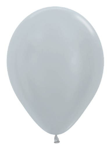 11" Sempertex Metallic Silver Latex - 100Ct.